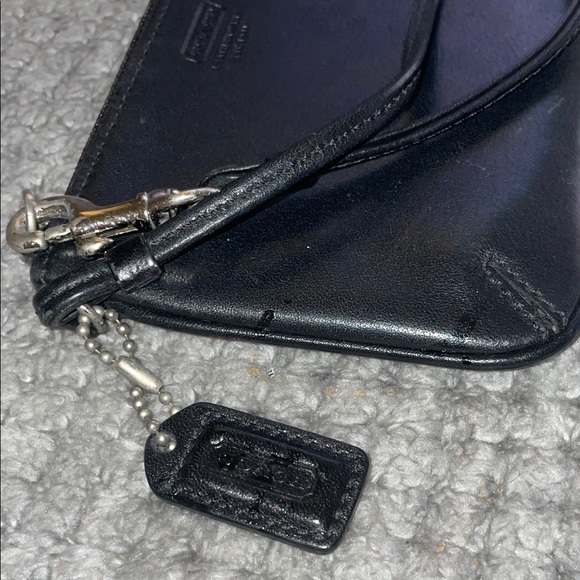 Coach Black Leather Wristlet 6”W x 4”H - Picture 3 of 8